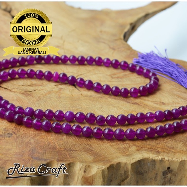 Tasbih Batu Akik Kecubung Wulung Ungu Asli 99 Butir Terbaik