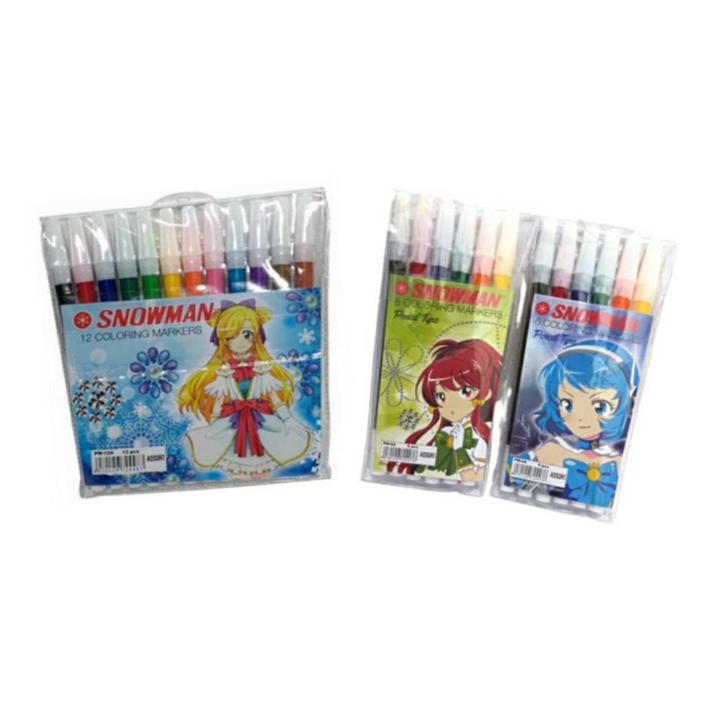 

Spidol Snowman 12 Warna & 6 Warna