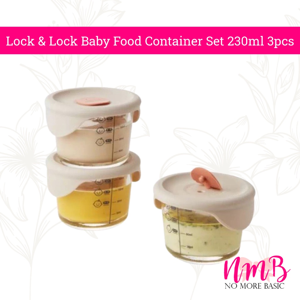 Lock n Lock Baby Food Container MPASI set 230ml isi 3pcs Tempat Makan Bayi