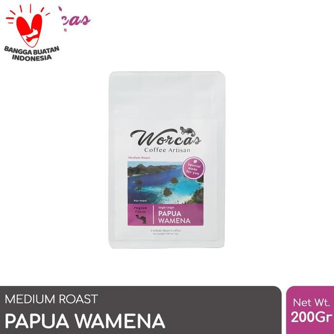 

Kopi- Kopi Arabica Papua Wamena 200 Gram Medium Roast (Biji/Bubuk) - KOPI BIJI -Biji-Kopi.