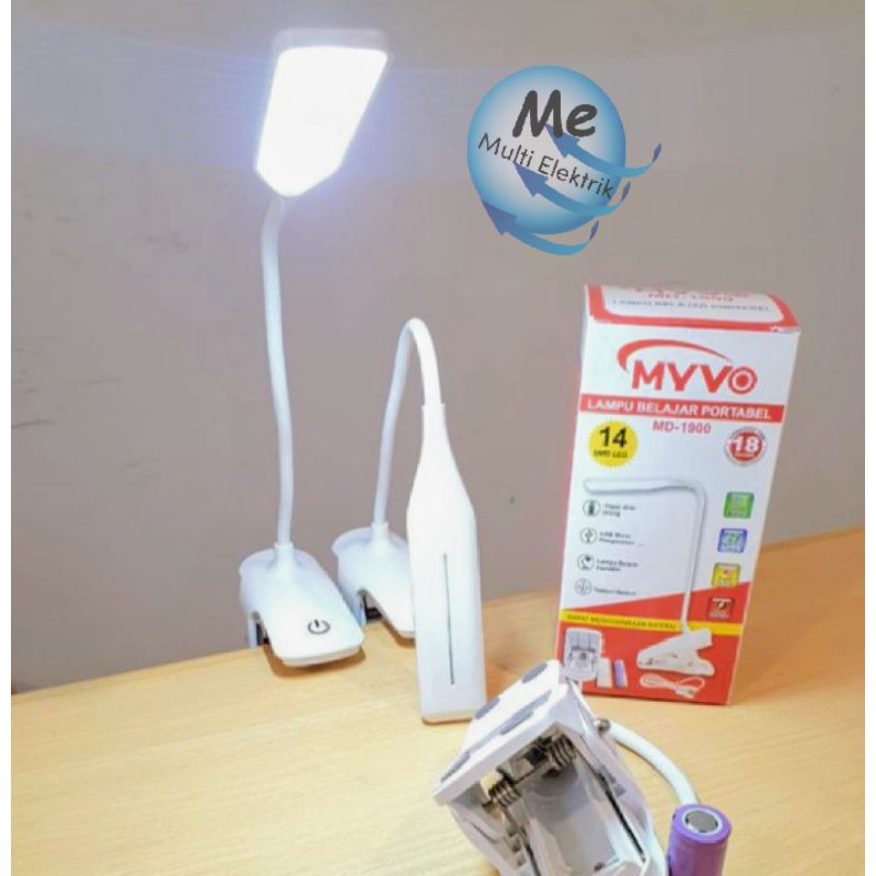 Lampu belajar LED jepit Myvo md-1900
