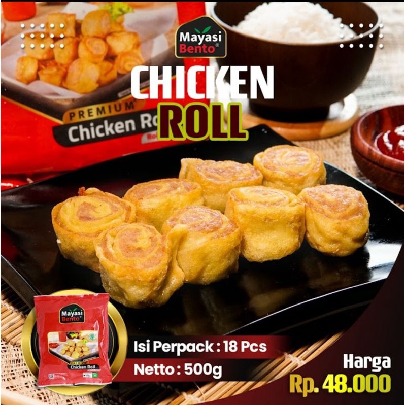 

CHICKEN ROLL MAYASI BENTO/FROZEN/JAPANESE ISI 18 PC