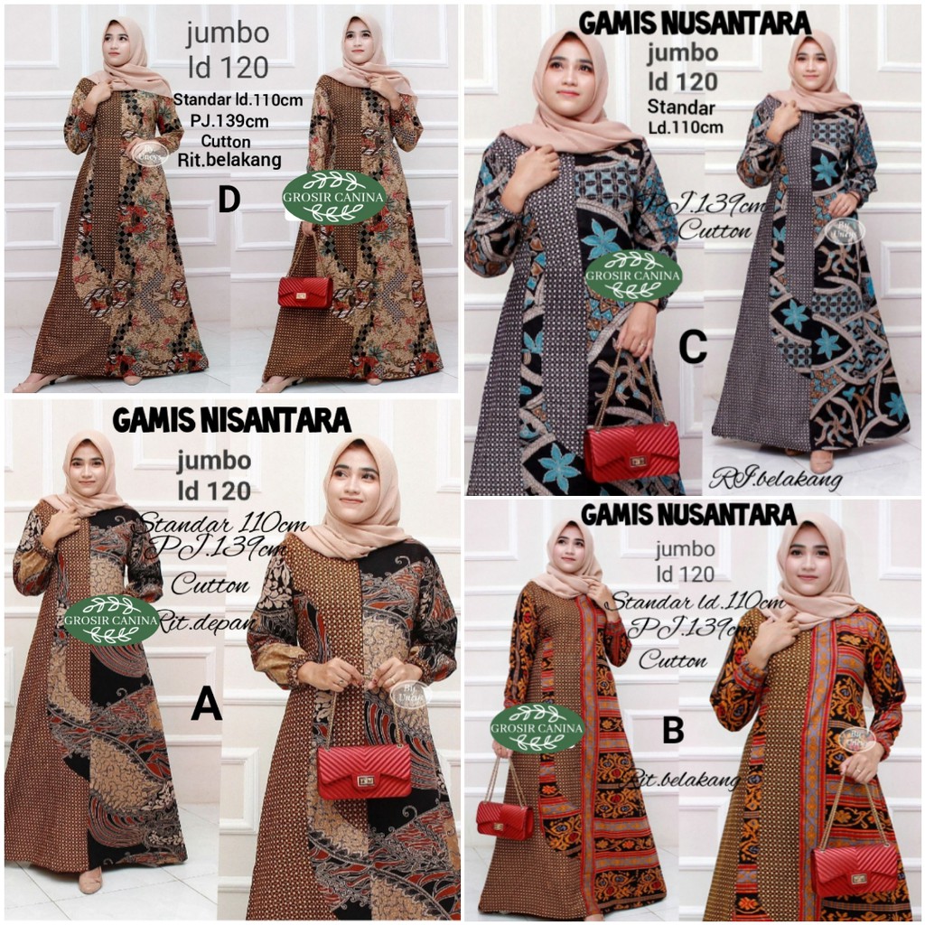 Gamis Batik Jumbo Nusantara/Baju Muslim