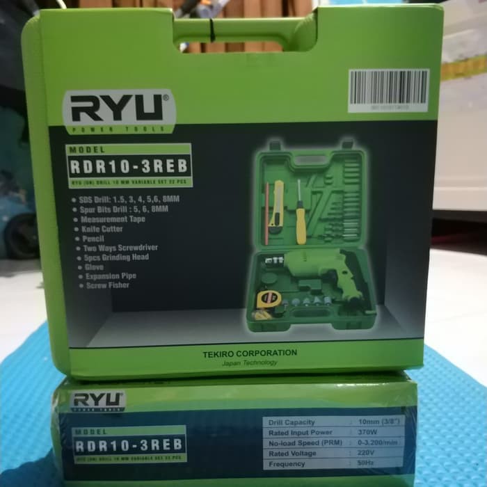 Mesin Bor Set RYU By Tekiro - Mesin Bor Kayu Tembok Set RYU Japan Technology - Mesin Bor Bolak Balik