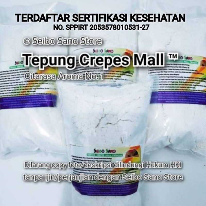 

Asli Bersertifikasi Kesehatan & Hukum. Tepung Crepes Mall 500gr