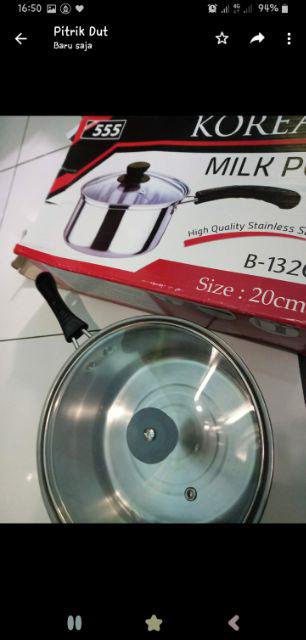 Panci Set Gagang Tutup Kaca 20 Cm