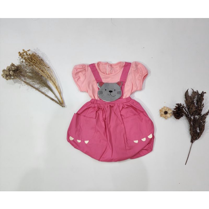 baju anak perempuan set dress balon baby girl