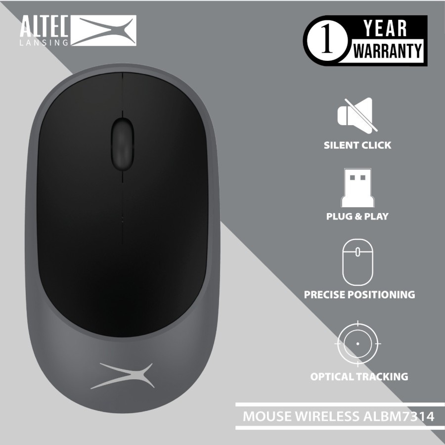 Mouse Wireless Altec Lansing ALBM-7314 Silent |Altec ALBM7314