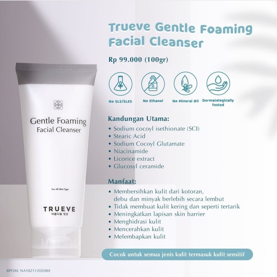 ★ BB ★ Trueve Facial Cleanser Low Ph - Gentle Foaming - 100gr - 30gr