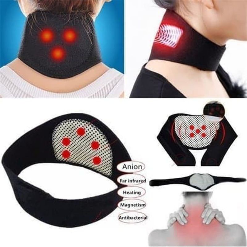 Sabuk Terapi Pemijat Leher Pemanas Penghangat Neck Heating Belt Therapy