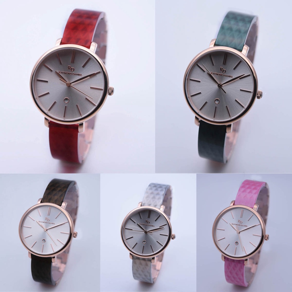 Jam Tangan Wanita RD 262 Rosegold Acr RAYMOND DANIEL Original