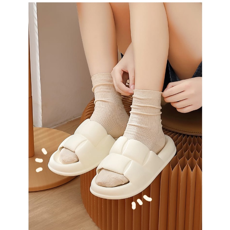 Sandal Slop Unisex Rubber Tebal Polos Sandal Rumahan Alibaba1688