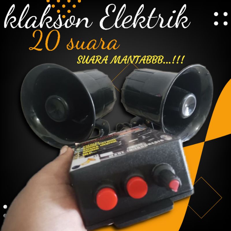 klakson telolet 12 volt 24 volt elektronik klakson mobil motor