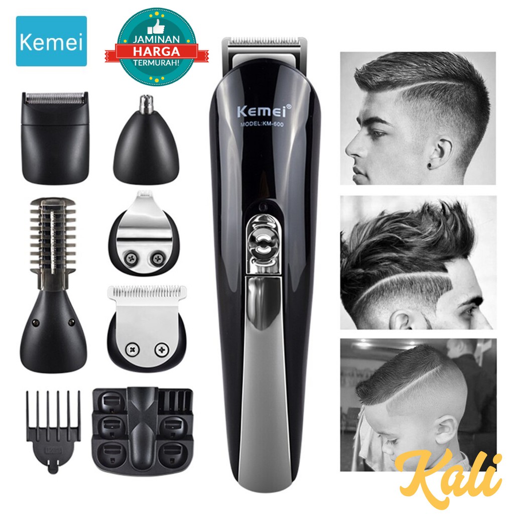 Kemei KM 600 Alat cukur rambut 6 IN 1 Multiclipper and shaver komplit