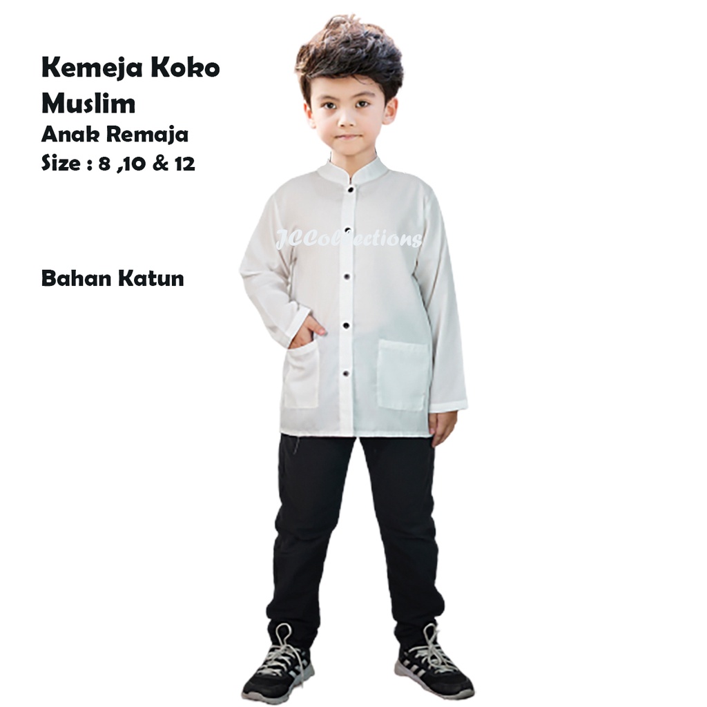 Kemeja Koko Anak Remaja Muslim Yusuf Kids / Baju Muslim Teens Robbin - JCCollections