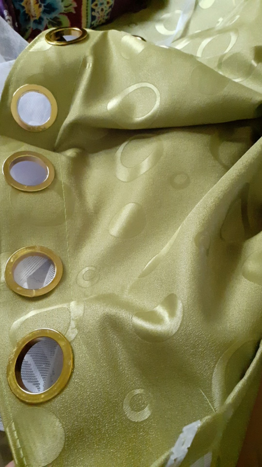 Gorden Pintu Jendela Smockering Minimalis Polkadot Narita Kuning Abu Ungu Hijau Merah Coklat