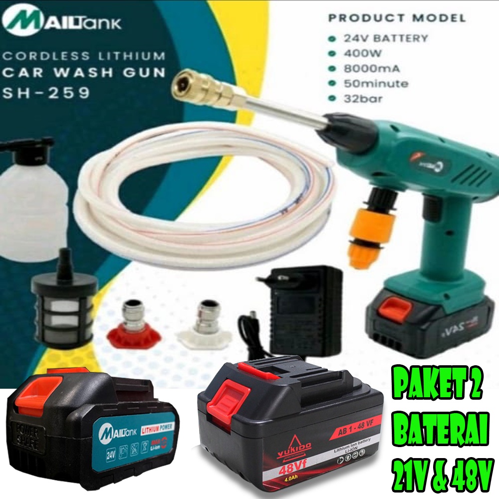 MESIN Cuci Mobil Cuci Staem Ac Mobil CORDLESS 48V/24V Berkualitas Pompa Mesin Steam Power Spayer Alat Portable MAILTANK