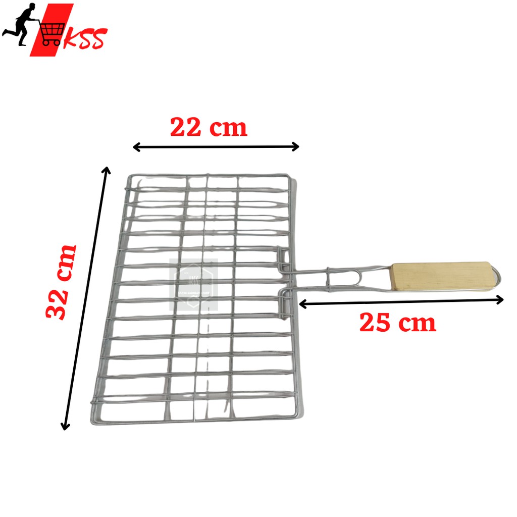 Panggangan jepit ikan bakar, ayam bakar/panggangan jepit besar 22 x 32 cm