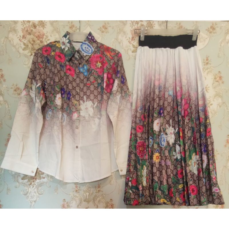 One Set Skirt Gucci Premium Import