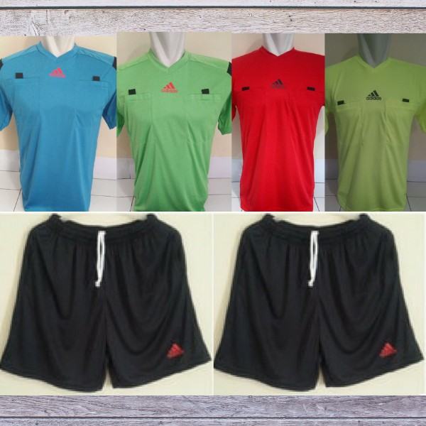 Paket Baju Wasit Adidas / Paker Baju 4 Celana 2 / Bebas Pilih Warna & Size