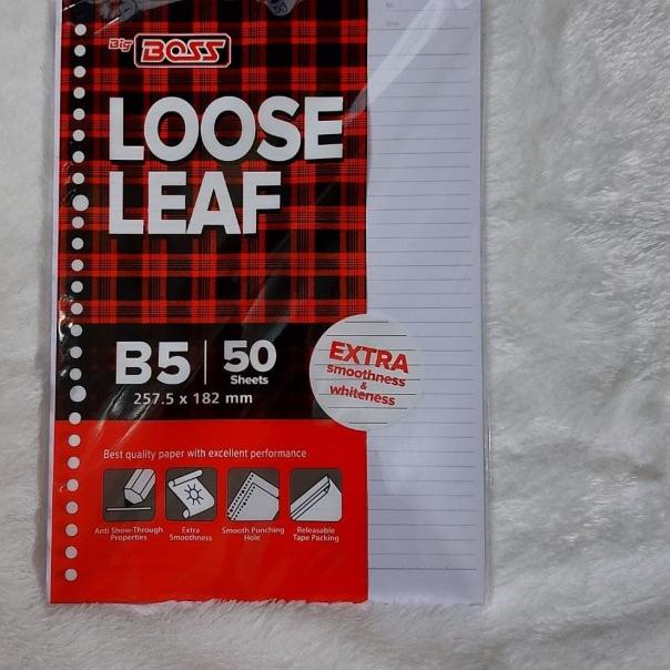 

۞ LOOSE LEAF KERTAS BINDER UKURAN B5/26RING ISI 50 LEMBAR ✭