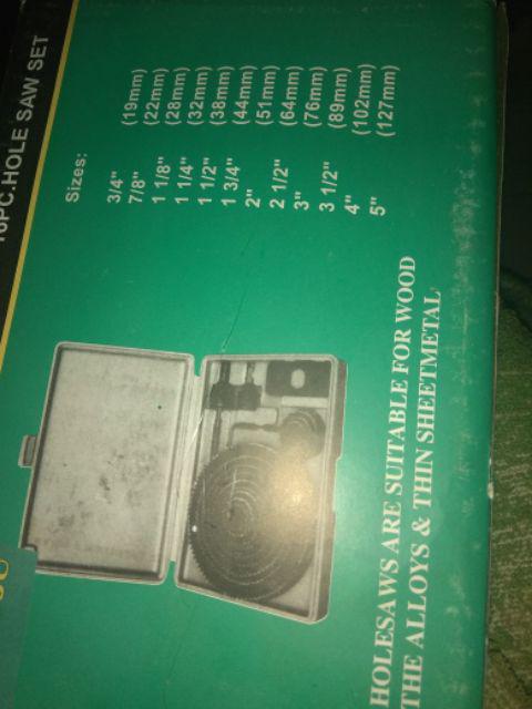 16pcs Hole Saw Kit / Holesaw Set Utk Hidroponik, Aquaponik, Dll