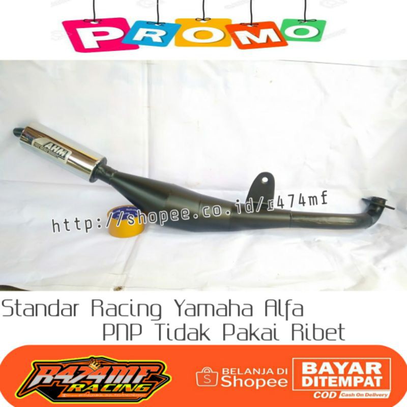 Knalpot Yamaha Alfa Standar Racing AHM / Knalpot Racing Yamaha Alfa Standar Racing AHM /Knalpot Alfa-1