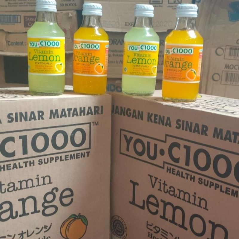 Jual You C1000 Orange Dan Lemon Exp 25 09 22 1 Dus 30 Botol Indonesia Shopee Indonesia