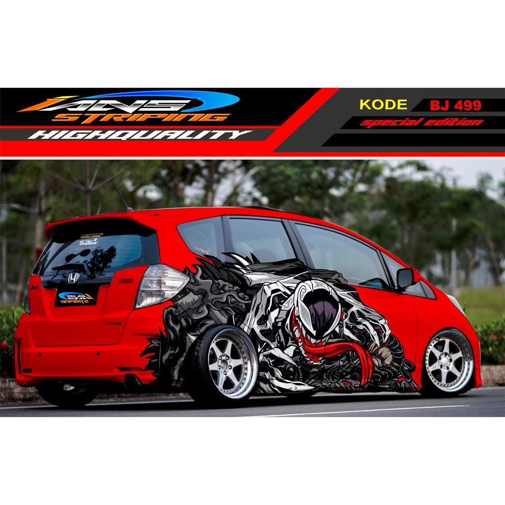 STICKER VARIASI MOBIL JAZZ AGYA BRIO AVANZA YARIS SWIFT VIOS / STICKER MOBIL VENOM / DECAL STIKER