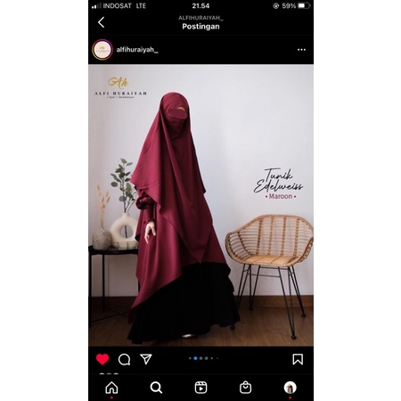 Preloved tunik edelweiss alfi huraiyah