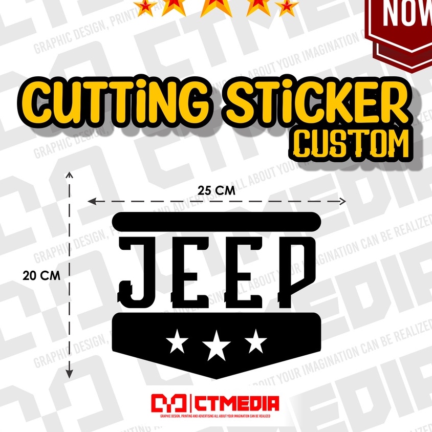 STICKER MOBIL JEEP PINTU KANAN KIRI