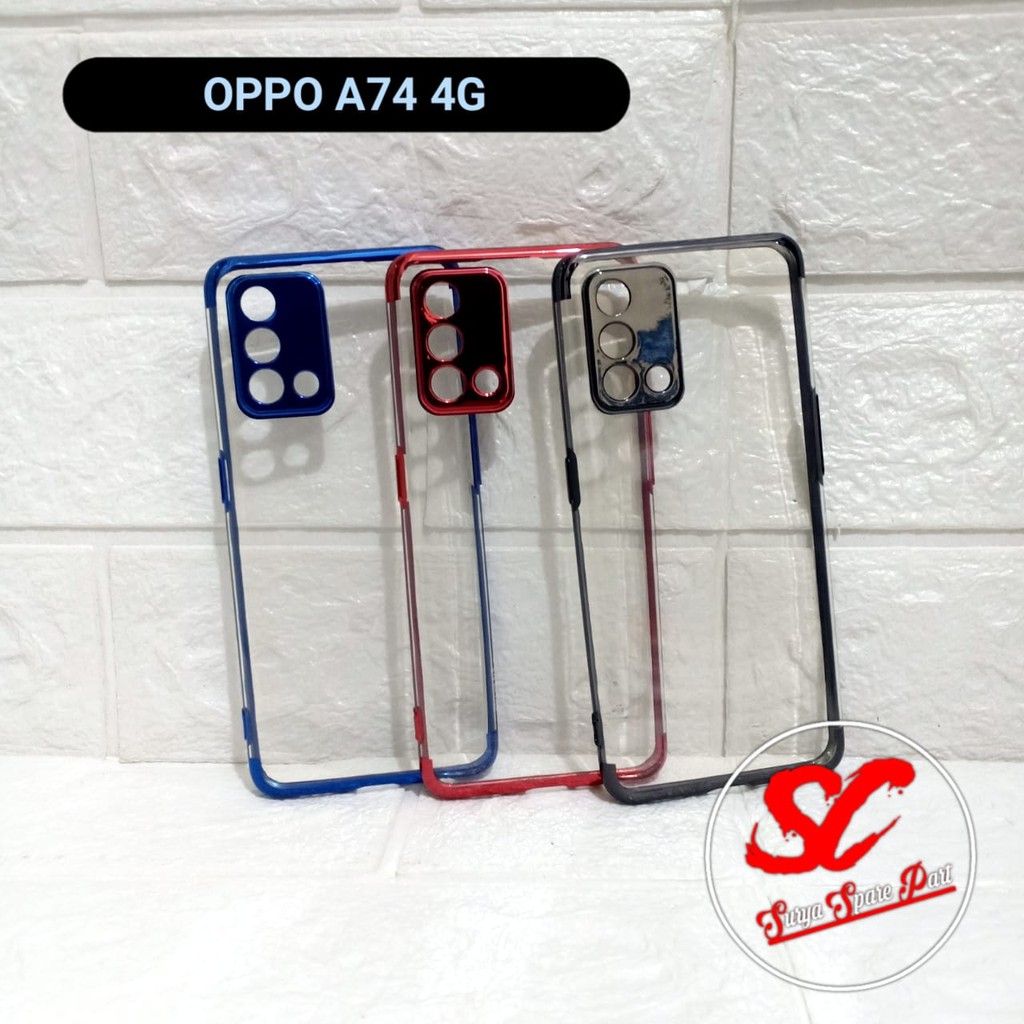 Shining Chrome Tpu Case Clear Silicone Case Oppo A74 4G Oppo A16 Oppo A54 - SC