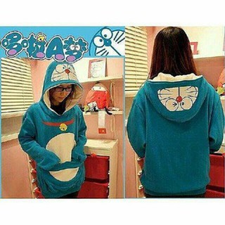 Sweater Wanita DORAEMON POCKET Beludru Panas Musim Gugur ...