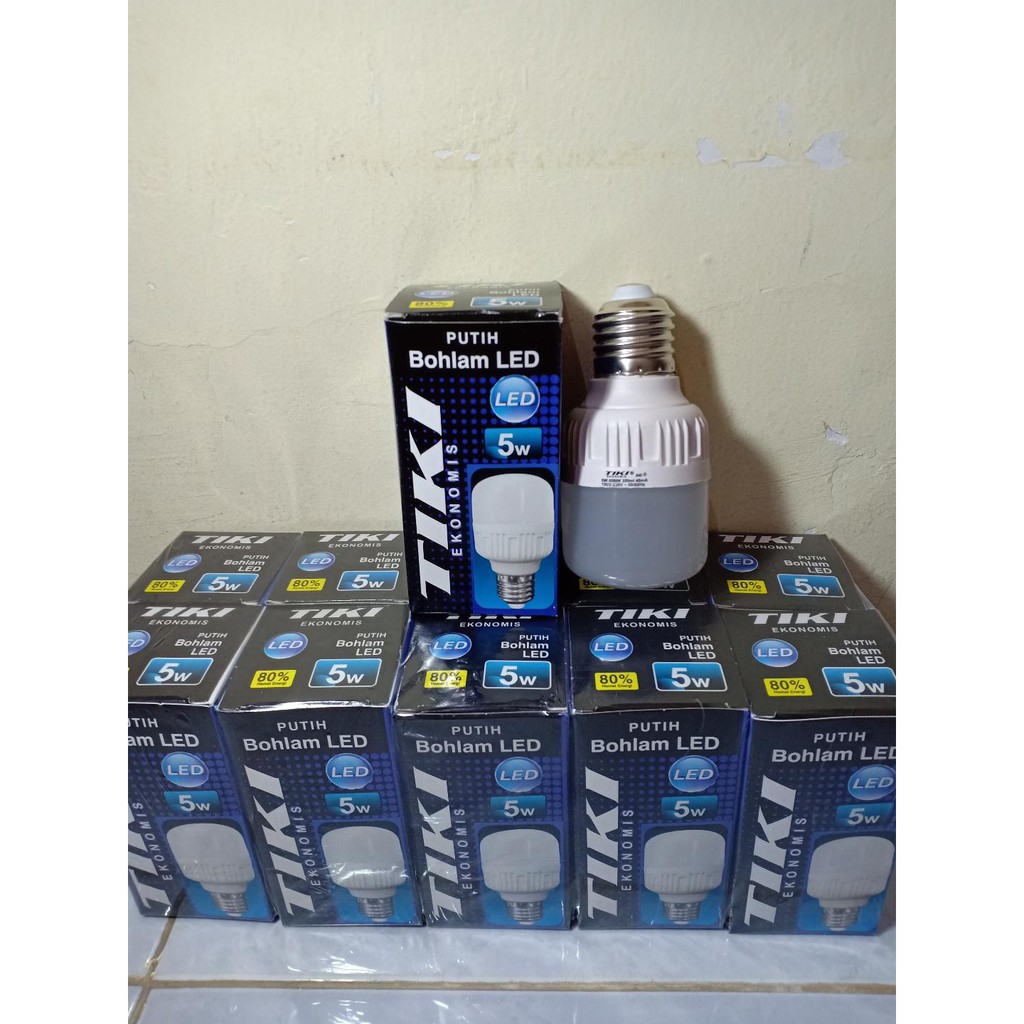 Bohlam LED Lampu TIKI 5 Watt Kapsul Cahaya Putih