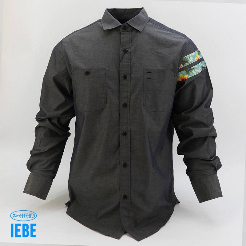 IEBE Kemeja Pria  Lengan Panjang Kasual A3AI8024