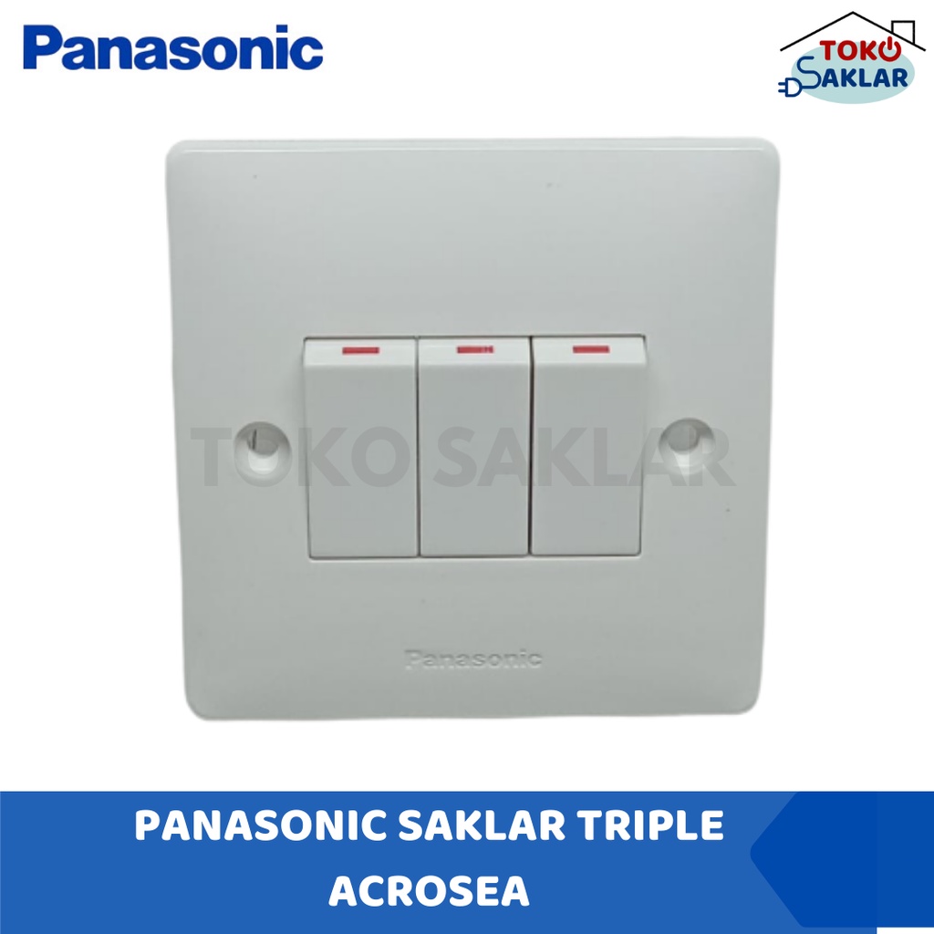 Panasonic Acrosea Triple saklar inbow |Triple Saklar acrosea