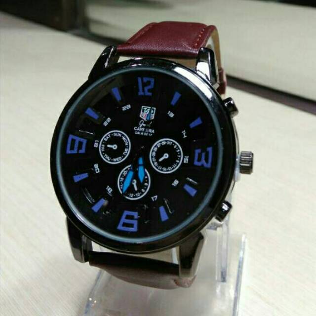 JAM TANGAN TAG HEUER PRIA / COWOK TALI KULIT