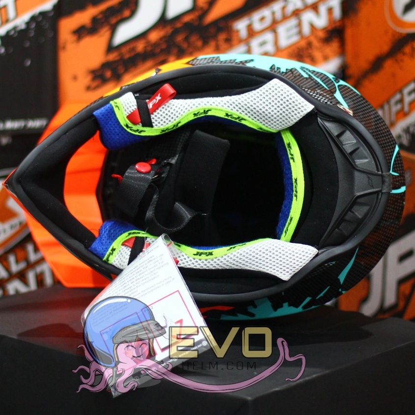 HELM JPX CROSS_FOX1 SERI X34 - GREEN TOSCA GLOSS + GOOGLE SNAIL (ONGKIR 2 KG) HELM JPX X34 TOSCA GREEN GLOSS ORIGINAL HELM JPX CROSS X34 HELM KLX JPX HELM JPX TERBARU