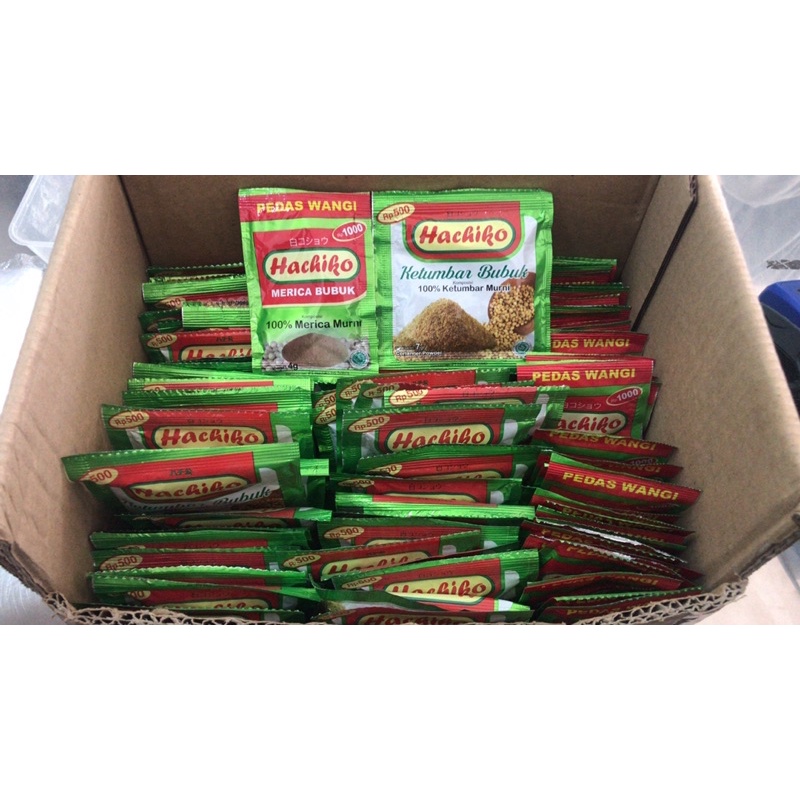 Hachiko Kunyit Bubuk 10g / Hachiko Merica Bubuk 4g