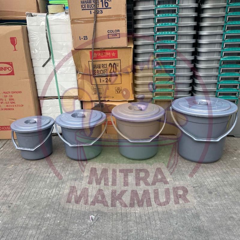 YUTAKA- EMBER PLASTIK + TUTUP EKONOMIS 2,5 - 3 - 4 - 6 GALON (8-22LITER)