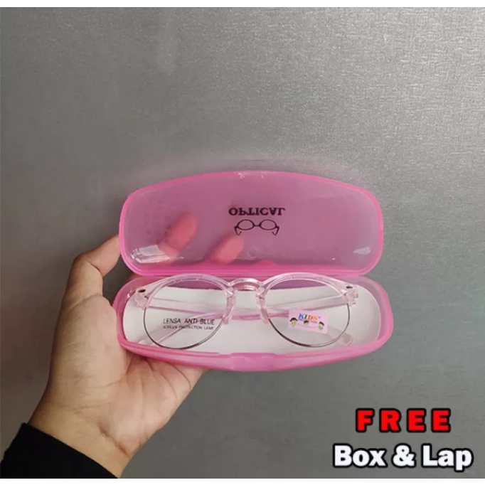 Kacamata Anak~Anti Radiasi Harga Terbaik/Kacamata Anti Radiasi Komputer/Blueray/Bluelight/Frame Gantung/Trendy/Korean Fashion Style Usia 3 s/d 13 Tahun Toko Arsy79-1