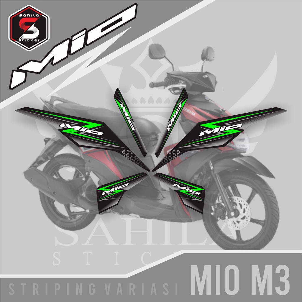 STRIPING MIO M3 / MIO M3 STRIPING VARIASI  HIJAU / SAHILA 2022 001