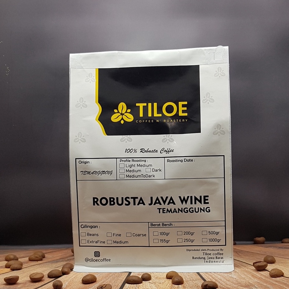 

Kopi Java Wine Robusta Coffee Specialty Coffee Bubuk/Biji - 200gram