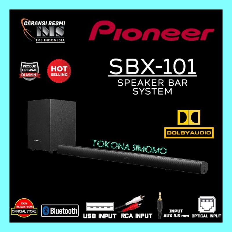 PIONEER SBX 101 / SBX101 / SBX-101 Home Theater Speaker Bar System