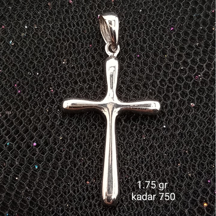 Liontin Emas 17K - Liontin salib 1.75 gr Kadar 750 - 1295