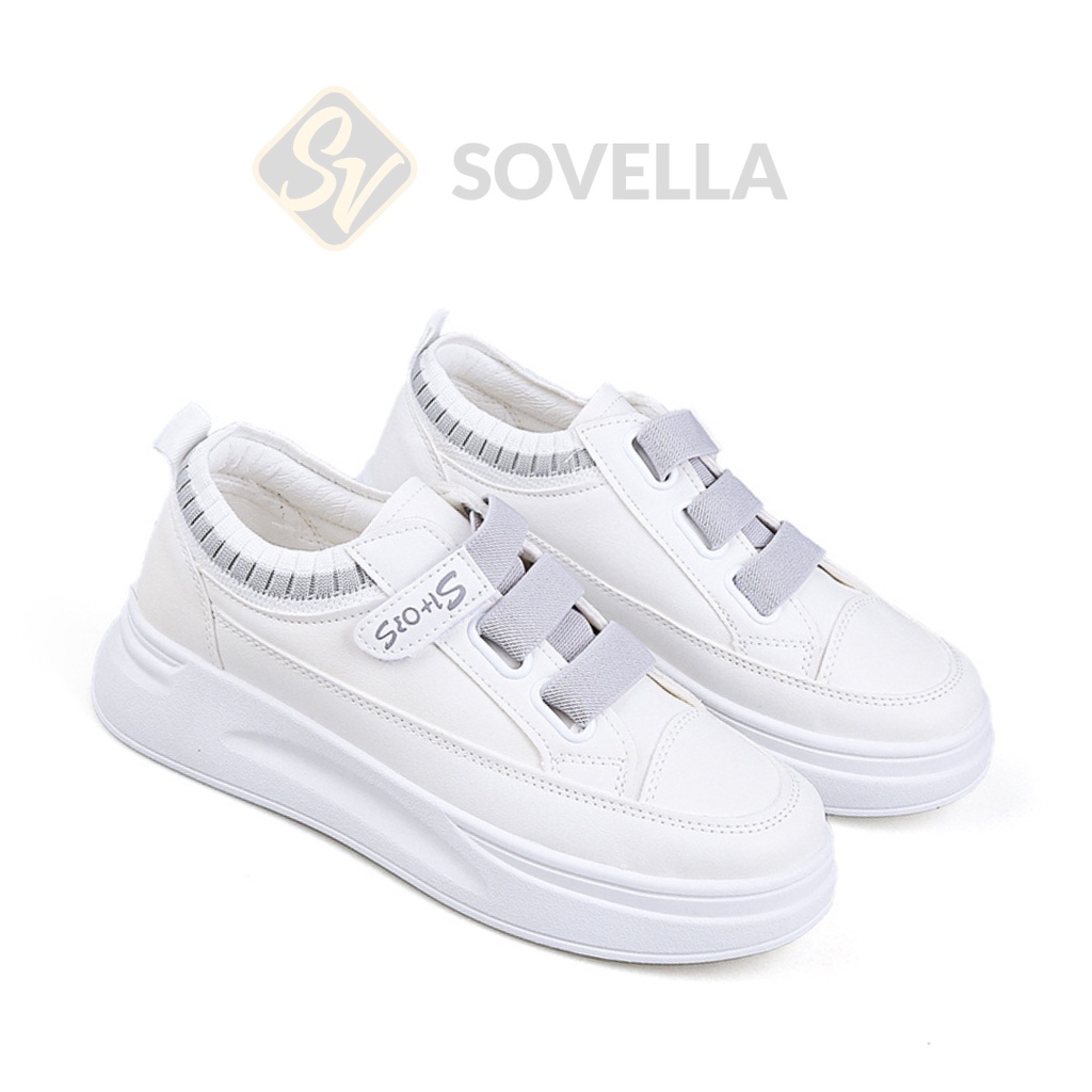 SOVELLA Joice Sepatu Sneakers Simple Tali Polos Nyaman Wanita Import-1