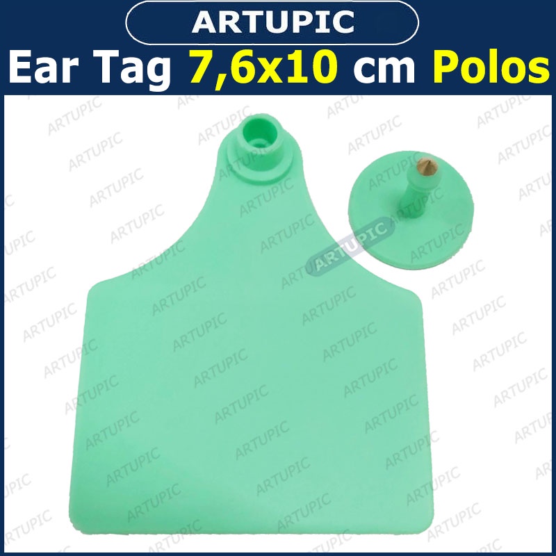 Ear Tag 7.6x10 cm POLOS ECERAN Eartag Necktag bisa Kalung Hewan Ternak Babi Sapi Kuda Kambing Domba