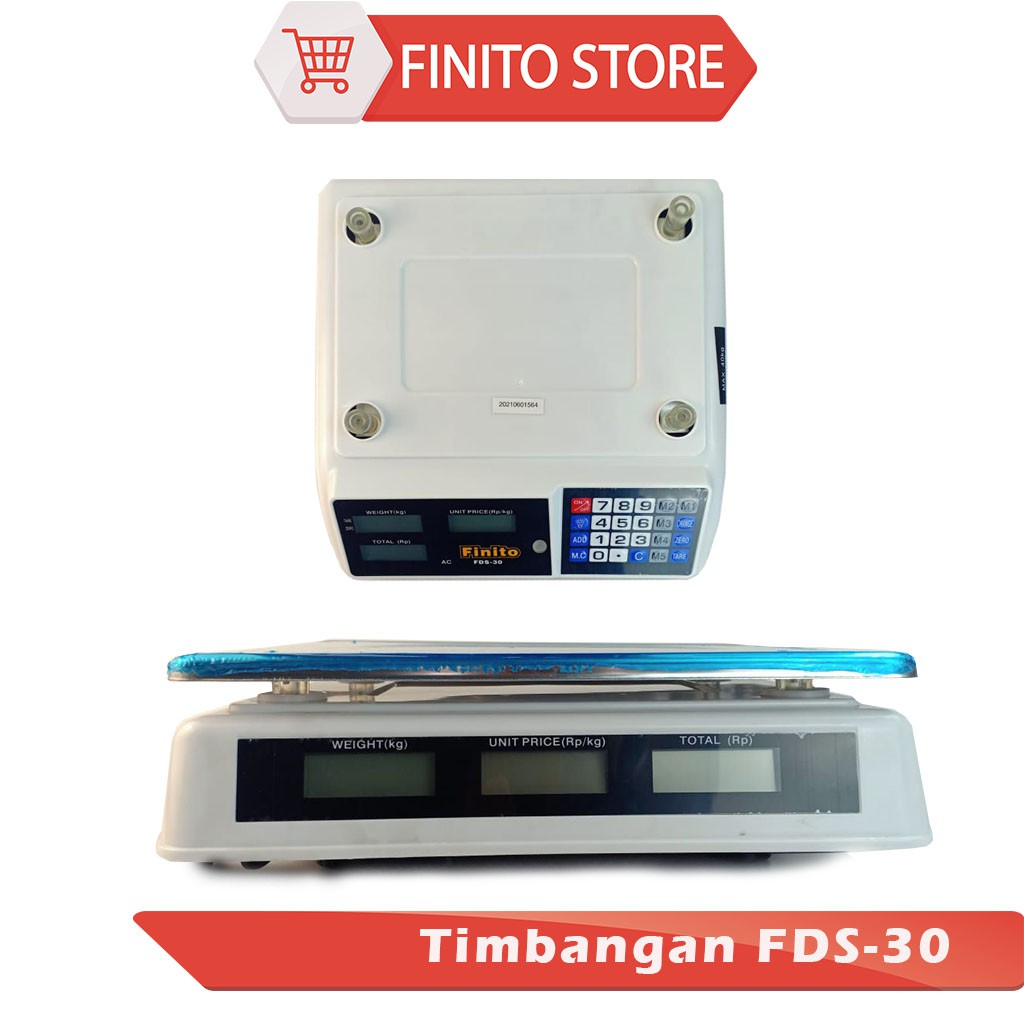 Timbangan Digital 30kg Double Display/Timbangan Buah Finito FDS30 dus hitam, Garansi 1 Tahun