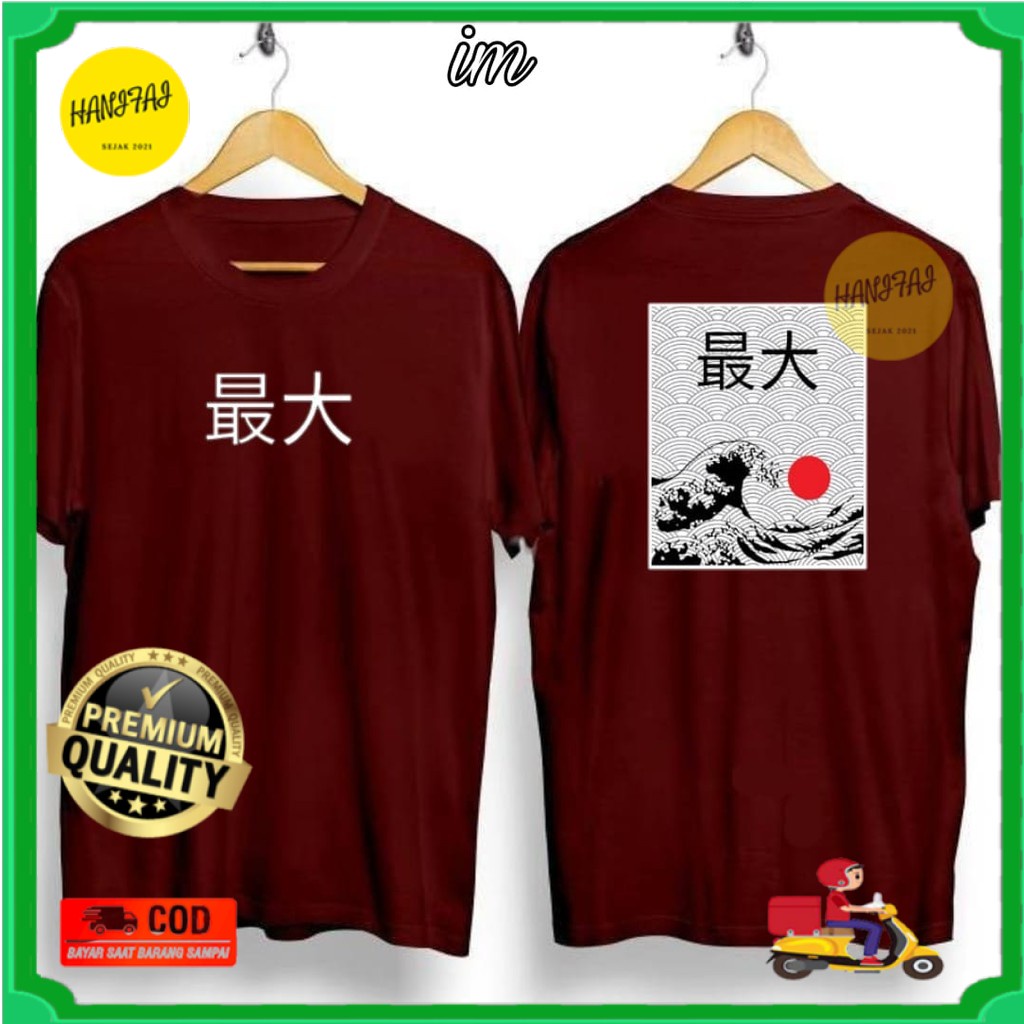 KAOS PRIA/BAJU KAOS SAMURAI/KAOS DISTRO TERBARU SAMURAI JEPANG KAOS HITAM SAMURAI DESAIN JEPANG PRIA
