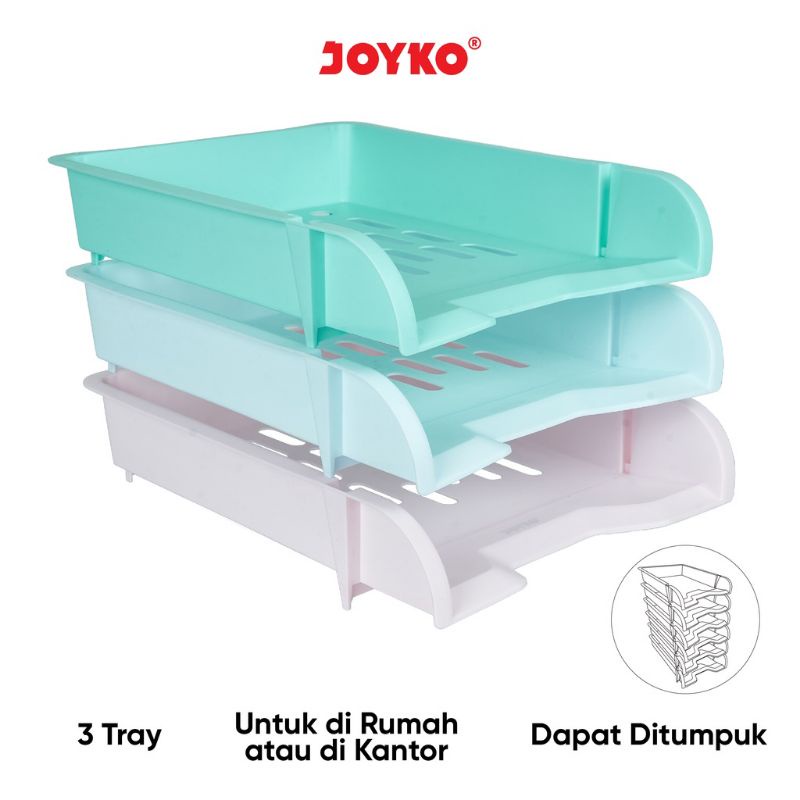 

DOCUMENT TRAY JOYKO DT-900-3T PASTEL COLOR | RAK TEMPAT DOKUMEN 3 SUSUN
